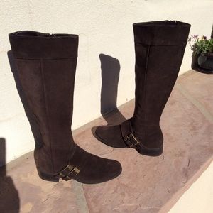 CALVIN KLEIN , Brown Suede, LOE, Riding Motorcycle